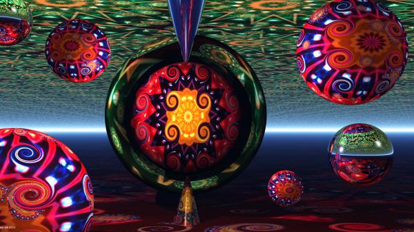 Free kaleidoscope art balls hd abstract wallpaper download