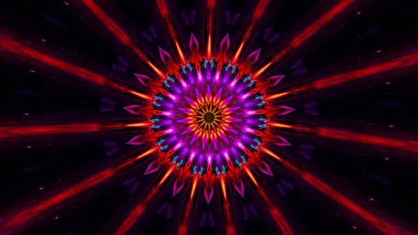 Free kaleidoscope artistic colorful red purple pink blue colors digital art hd abstract wallpaper download