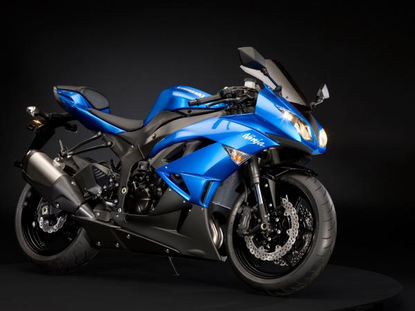 Free kawasaki ninja zx 6r blue wallpaper download