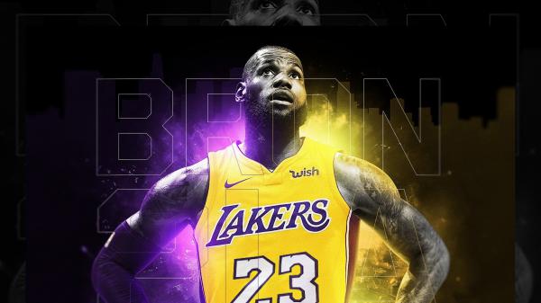 Free lakers lebron james is wearing yellow sports dress looking up basketball hd sports wallpaper download