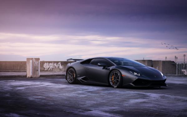 Free lamborghini huracan on adv1 wheels wallpaper download