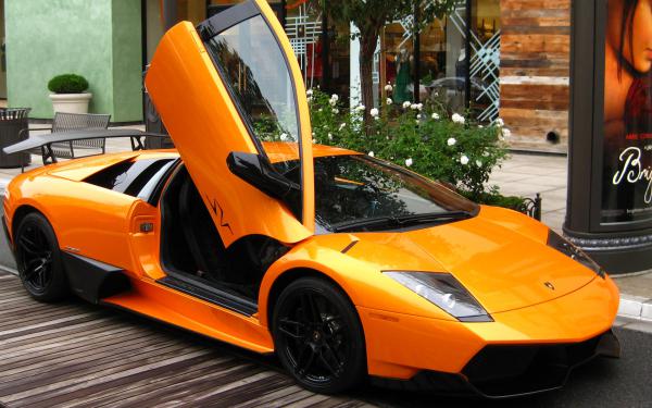 Free lamborghini murcielago in public wallpaper download