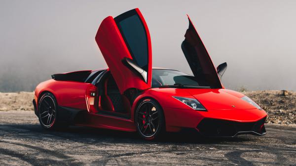 Free lamborghini murcielago matte red wallpaper download