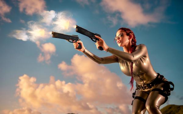 Free lara croft cosplay wallpaper download