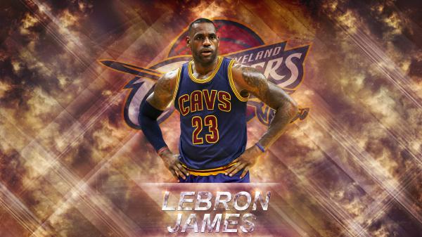 Free lebron james is wearing blue sports dress keeping hands on hips basketball hd sports wallpaper download