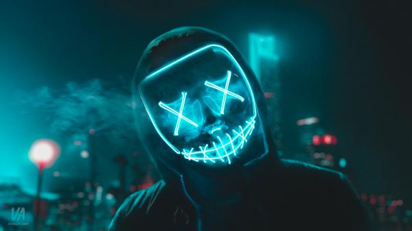 Free led mask 4k wallpaper download