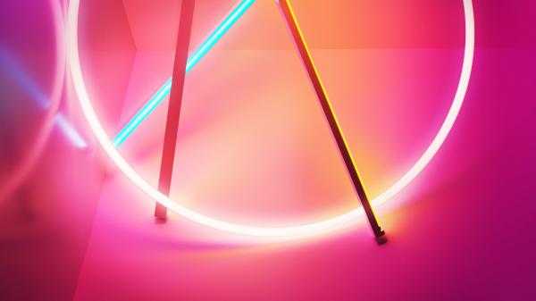 Free lg g8 thinq neon abstract wallpaper download