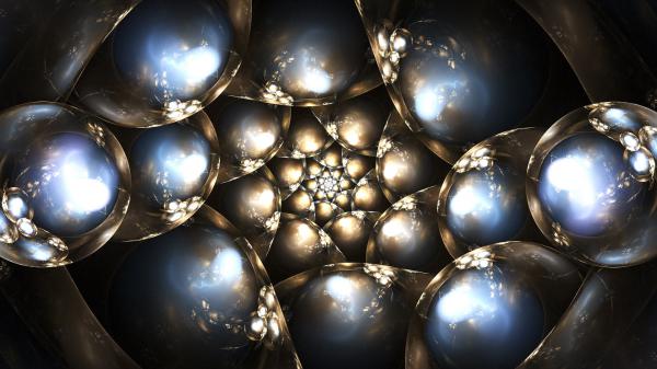 Free light brown and blue fractal hd abstract wallpaper download