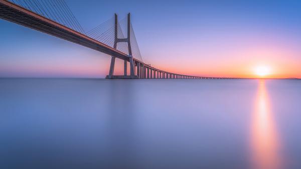 Free lisbon portugal tagus river vasco da gama bridge hd travel wallpaper download