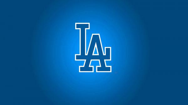 Free los angeles dodgers letters la with blue background hd dodgers wallpaper download