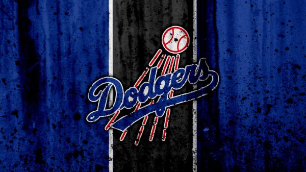 Free los angeles dodgers with blue and black background with white lines 4k hd dodgers wallpaper download