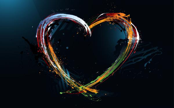 Free love abstract design wallpaper download