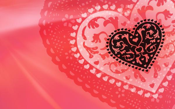 Free love hearts abstract valentine wallpaper download