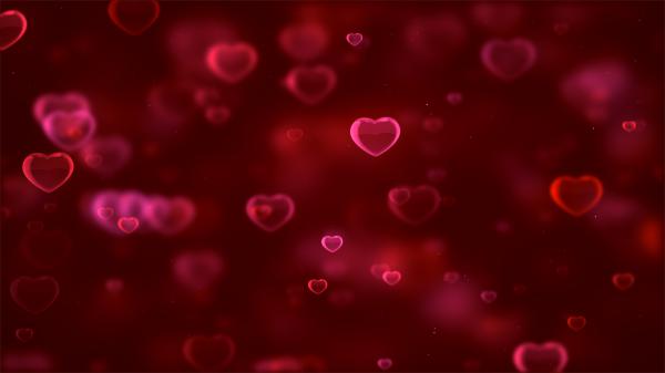 Free love hearts red background 4k wallpaper download