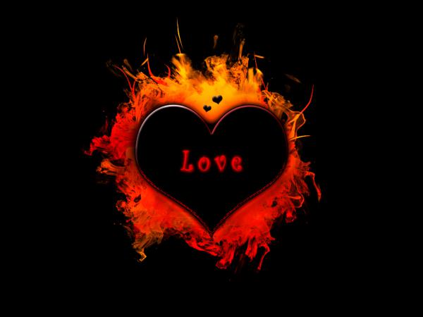 Free love in fire wallpaper download