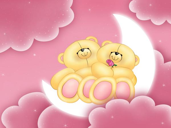 Free love teddies wallpaper download