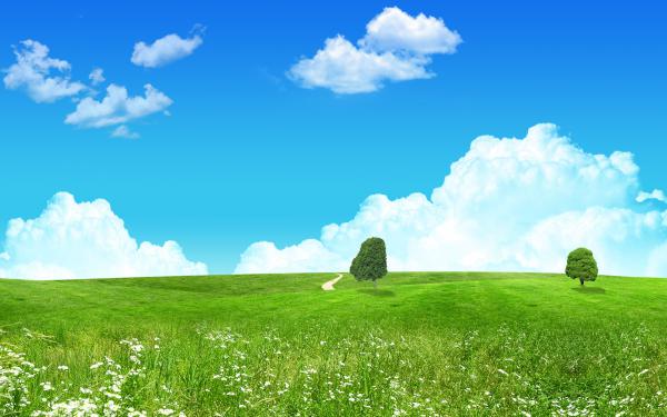 Free lovely green landscape wallpaper download