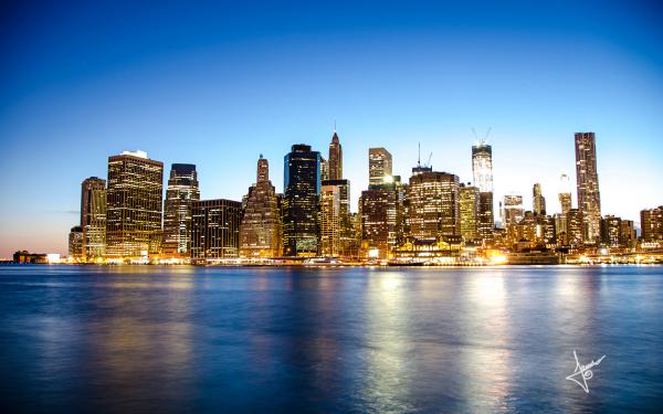 Free manhattan skyline wallpaper download