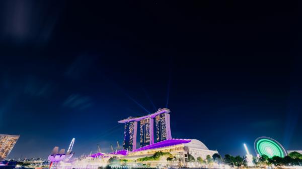 Free marina bay sands nightscape 4k 8k wallpaper download