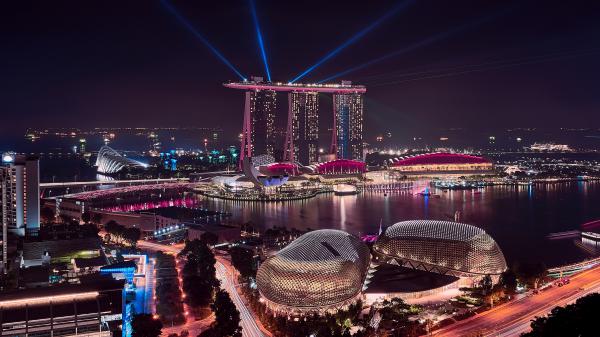 Free marina bay sands singapore cityscape 4k 5k wallpaper download