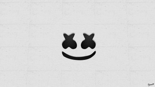 Free marshmello led helmet symbol in white background 4k hd marshmello wallpaper download