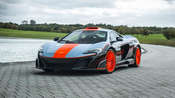 Free mclaren mso 675lt gulf racing theme 4k 8k wallpaper download