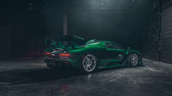 Free mclaren senna emerald green 5k wallpaper download