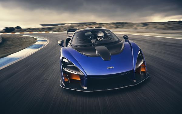 Free mclaren senna kyanos blue 5k wallpaper download