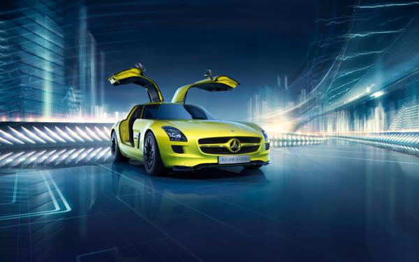 Free mercedes benz sls amg e cell wallpaper download