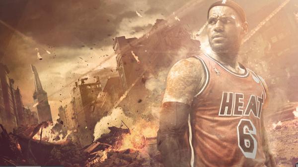 Free miami heat lebron james is wearing red sports dress with angry face basketball hd sports wallpaper download