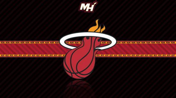 Free miami heat logo in black background basketball hd sports wallpaper download
