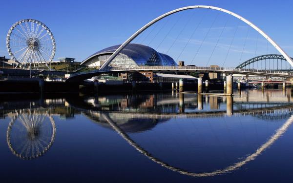 Free millennium bridge widescreen england wallpaper download