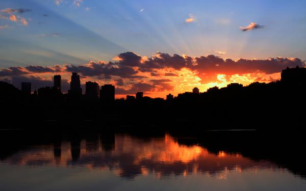 Free minneapolis sunset wallpaper download