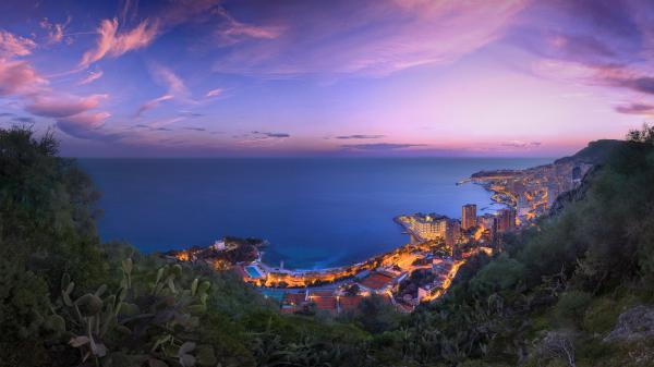 Free monaco winter sunset cityscape 4k 8k wallpaper download