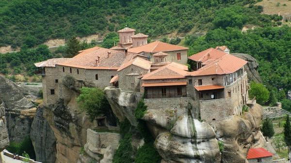 Free monastery on a cliff palace hd travel wallpaper download