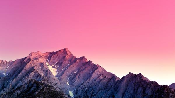 Free mountains in pink background hd macbook wallpaper download