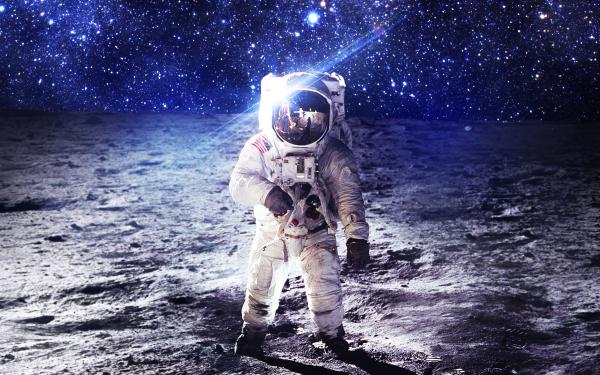 Free nasa astronaut on moon 4k wallpaper download