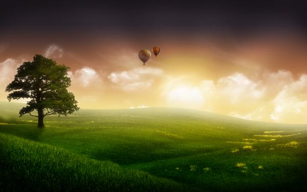 Free nature balloon ride wallpaper download