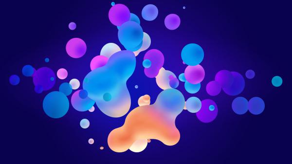 Free neon bubbles 2 wallpaper download