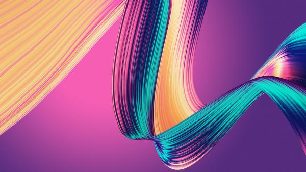 Free neon curves honor play stock wallpaper download