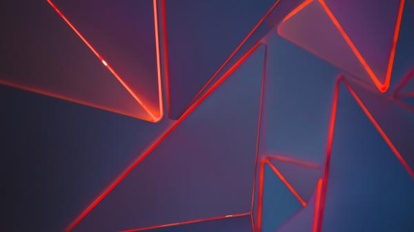 Free neon geometric shapes 5k wallpaper download