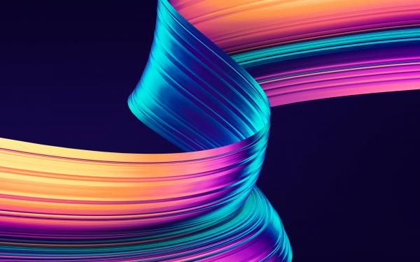 Free neon ribbon honor play stock wallpaper download