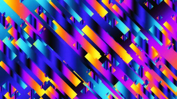 Free neon ribbons 4k wallpaper download