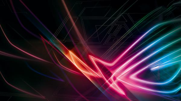 Free neon rog 4k wallpaper download