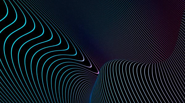 Free neon waves 4k wallpaper download