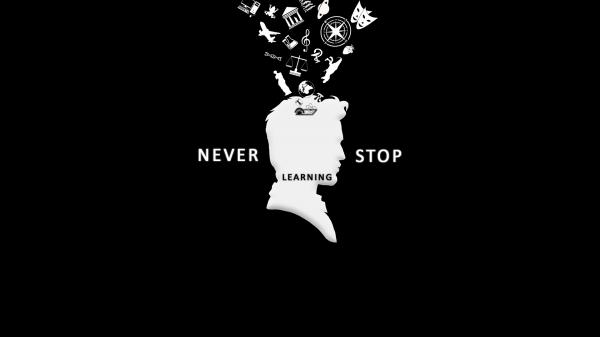 Free never stop learning hd inspirational wallpaper download