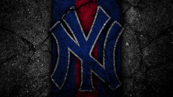 Free new york baseball logo with blue and red 4k hd yankees wallpaper download