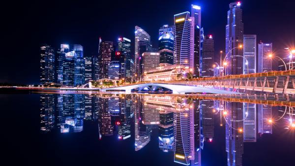 Free night cityscape 5k wallpaper download