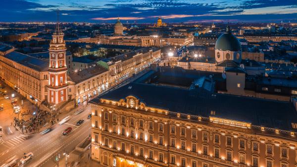 Free night russia architecture building saint petersburg hd travel wallpaper download