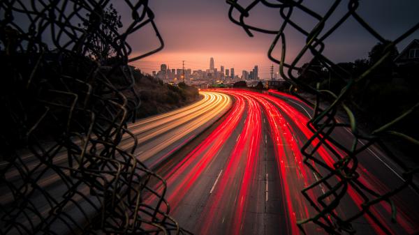 Free night traffic san francisco 4k 8k wallpaper download